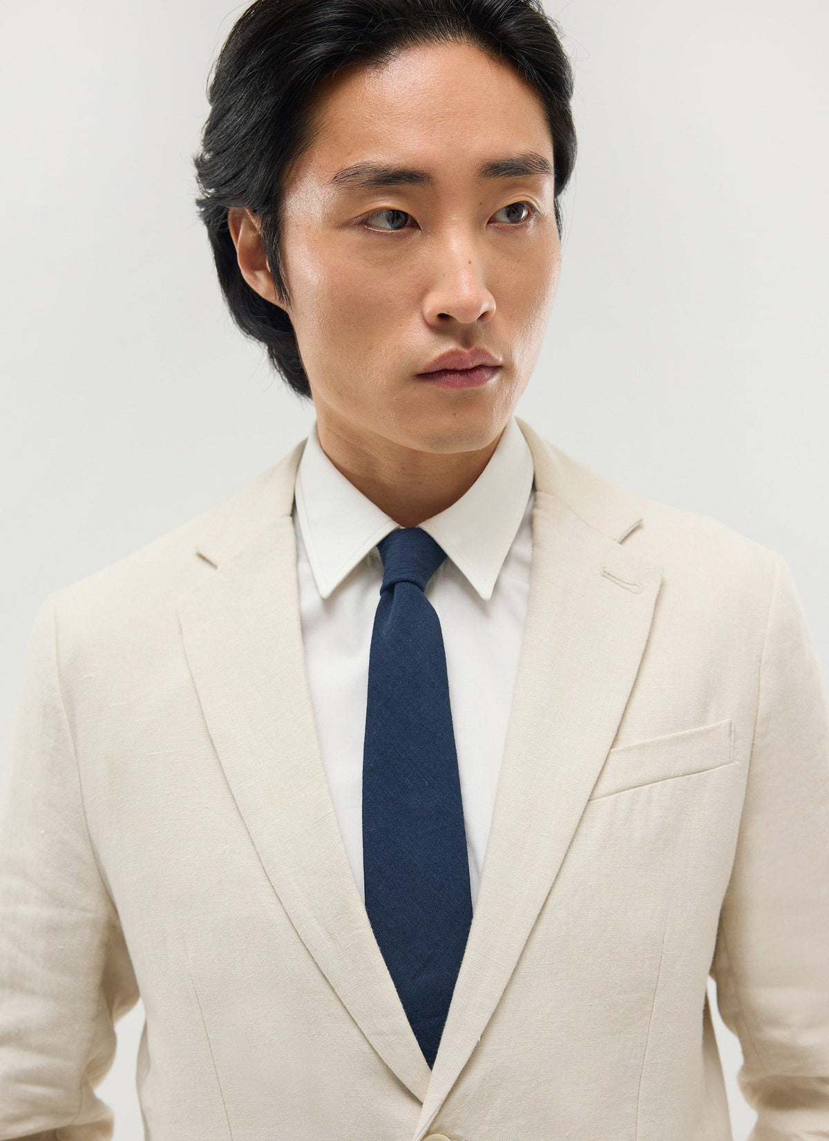 Linen Tie - Navy | Percival