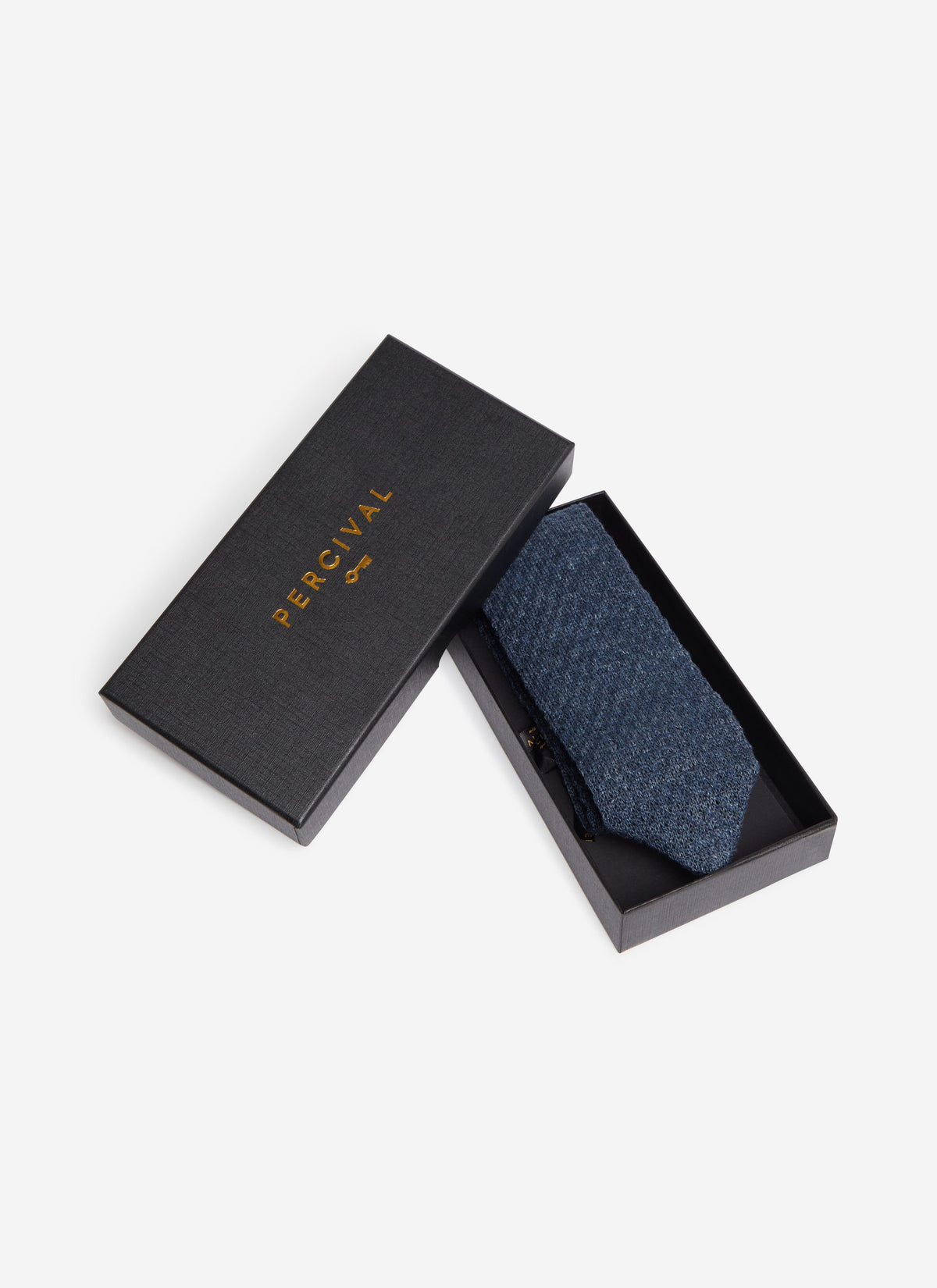 Men's Linen Tie - Suit Ties - Blue Marl | Percival
