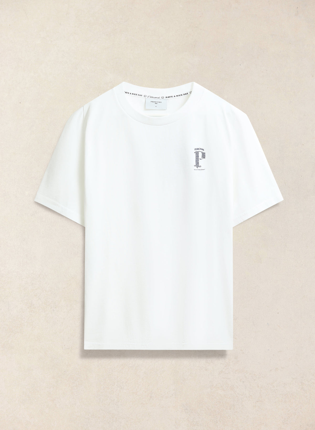 Men's Graphic White T Shirt - Cyril - Organic Cotton | Percival