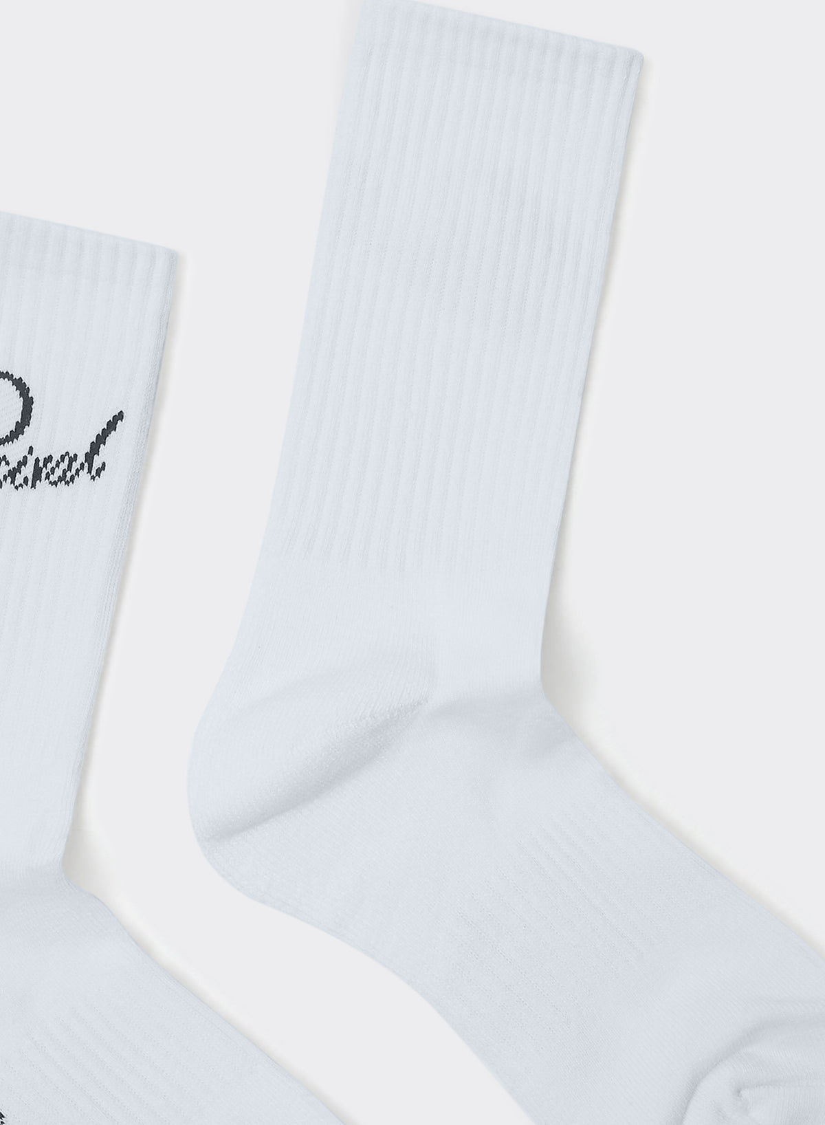Men's Kingsley Jacquard Socks - White Cotton Crew | Percival