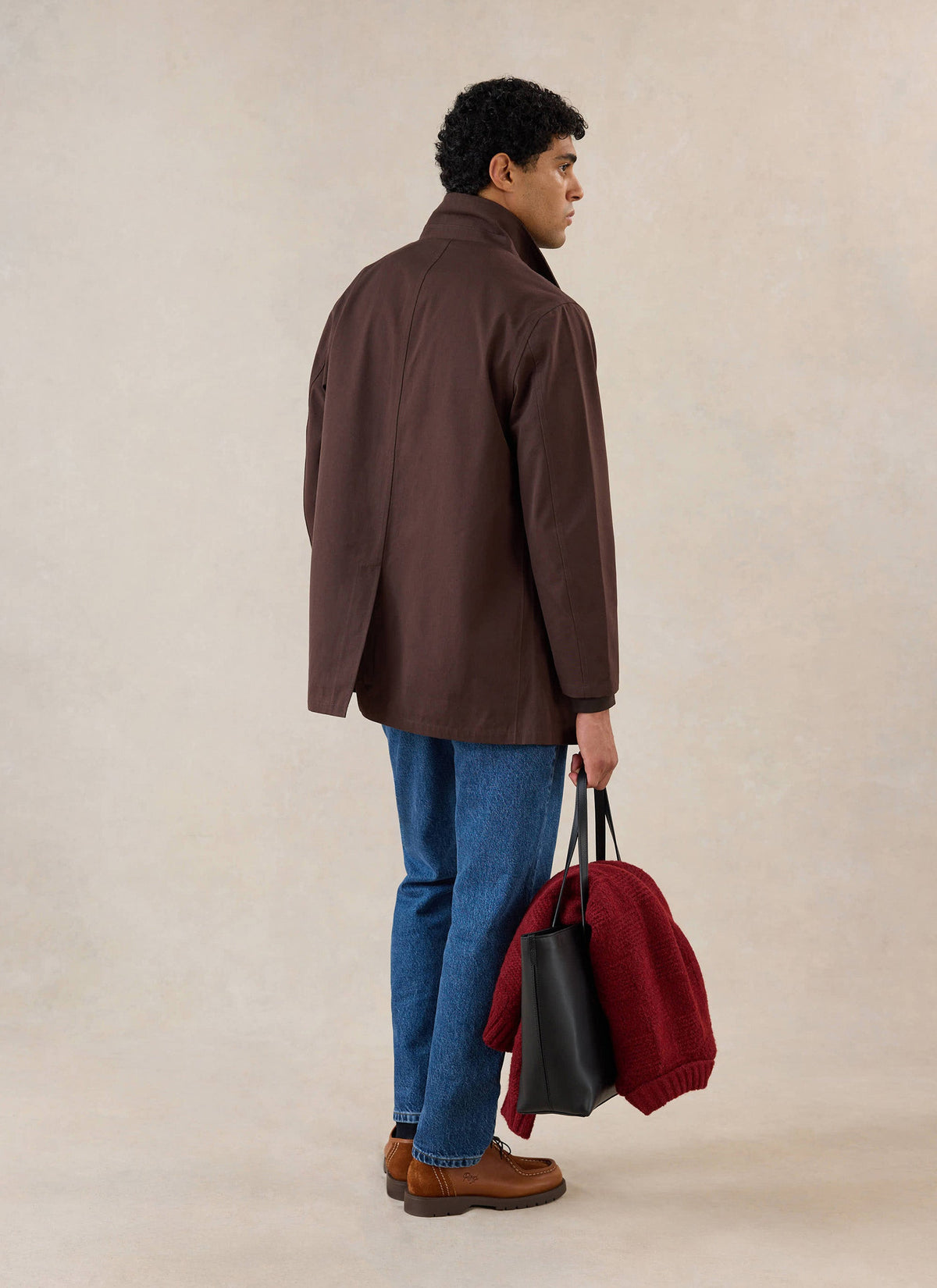 Men's Brown Short Trench Coat - Sherlock - Waterproof | Percival