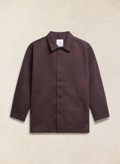 Men's Brown Short Trench Coat - Sherlock - Waterproof | Percival