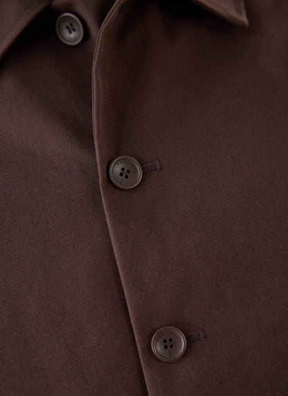 Men's Cropped Waterproof Trench Coat - Carter - Brown | Percival