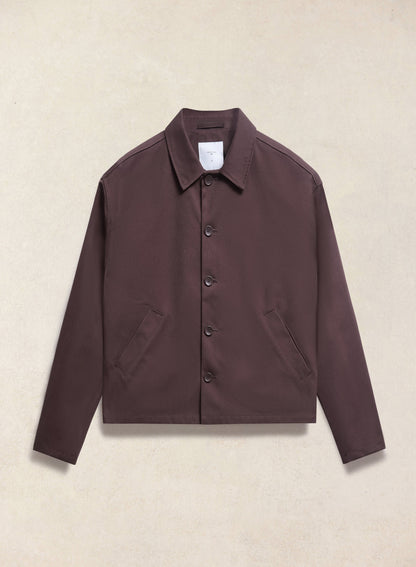 Men's Cropped Waterproof Trench Coat - Carter - Brown | Percival