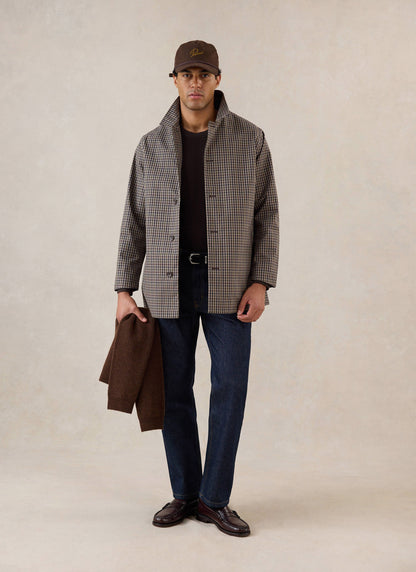 Men's Short Trench Coat - Sherlock - Watcher Check | Percival