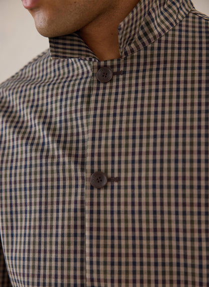 Men's Short Trench Coat - Sherlock - Watcher Check | Percival