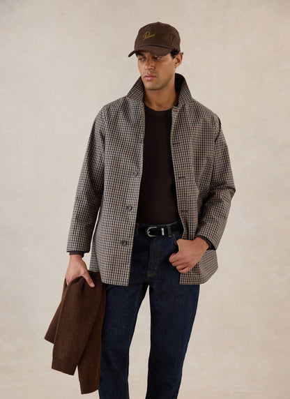 Men's Short Trench Coat - Sherlock - Watcher Check | Percival