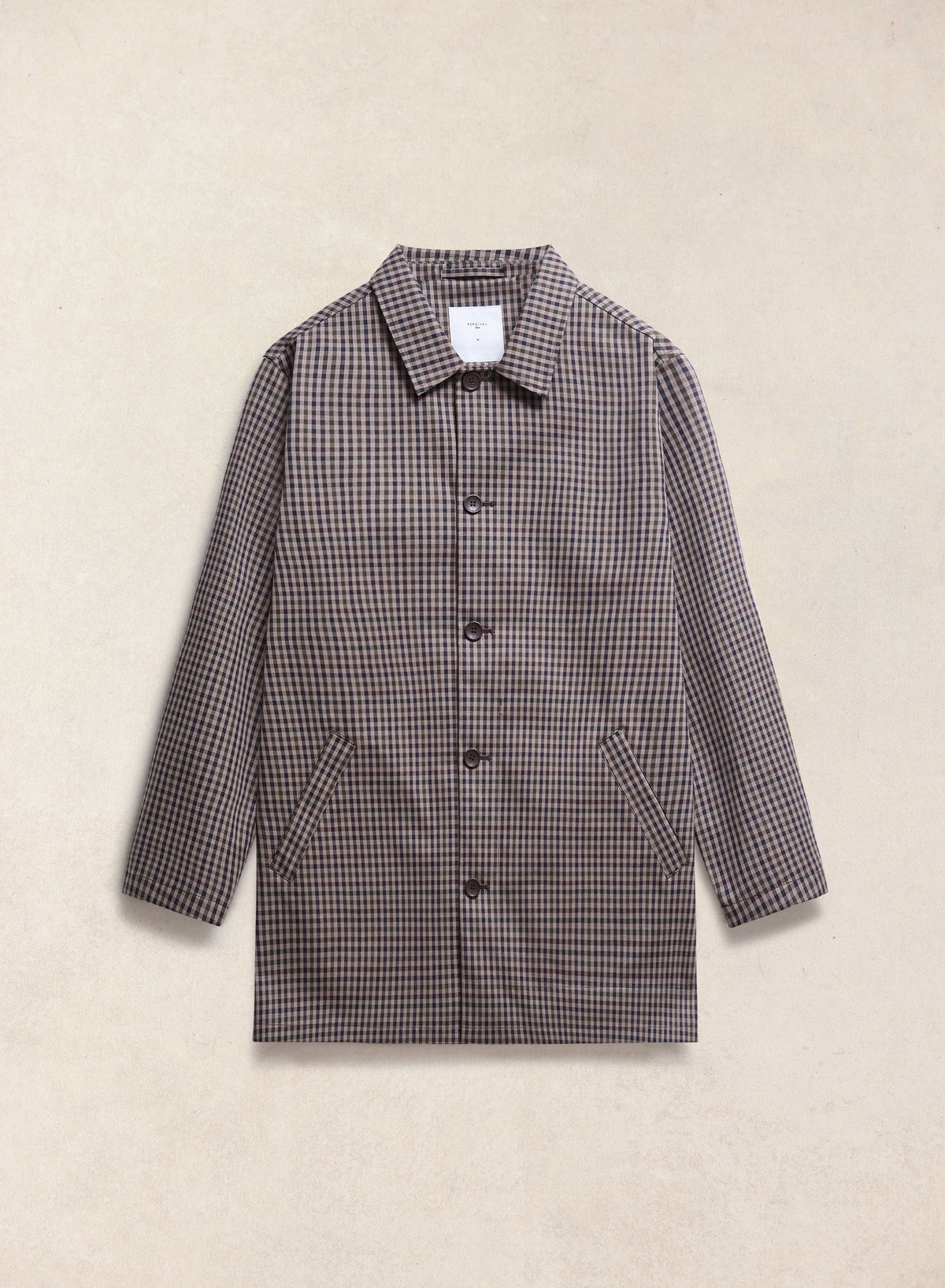 Men's Short Trench Coat - Sherlock - Watcher Check | Percival