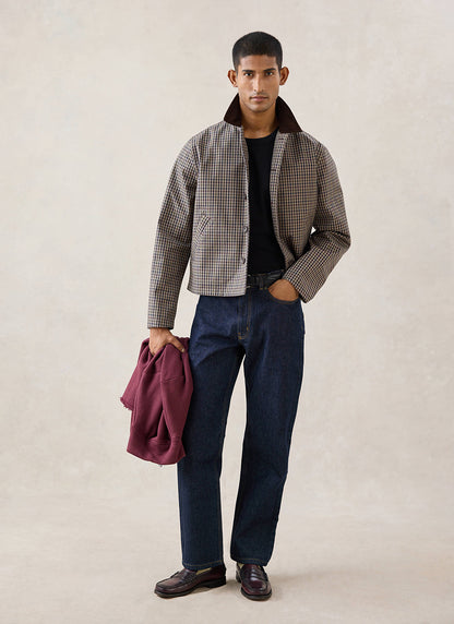 Men's Cropped Trench Coat - Waterproof - Watcher Check | Percival