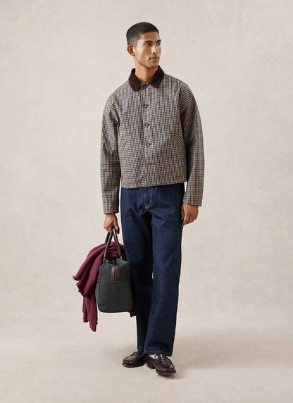 Men's Cropped Trench Coat - Waterproof - Watcher Check | Percival