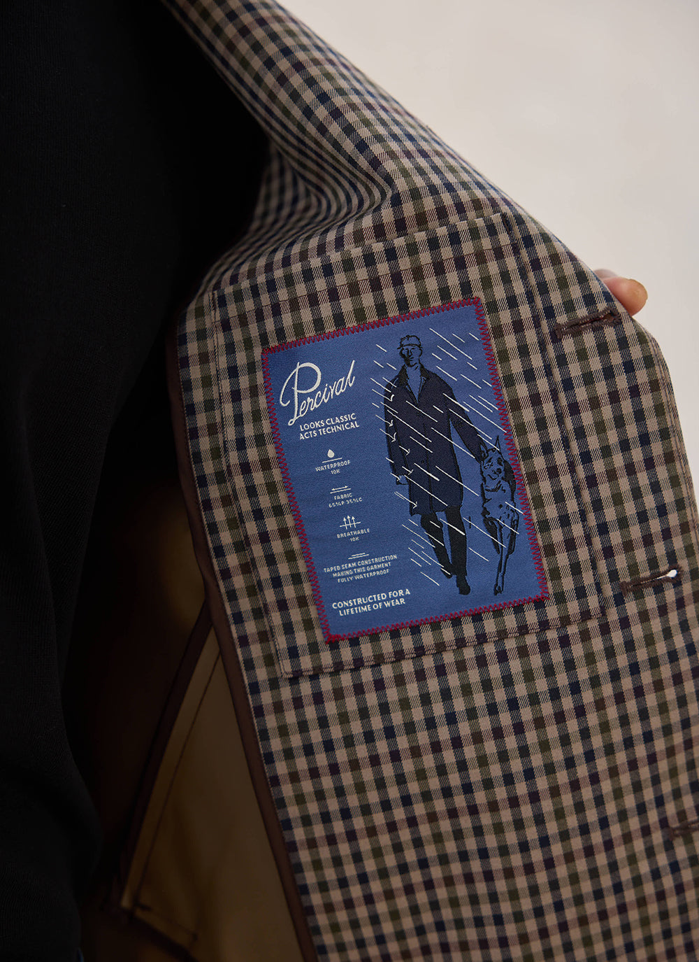 Men's Cropped Trench Coat - Waterproof - Watcher Check | Percival