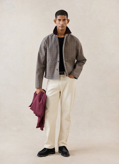 Men's Cropped Trench Coat - Waterproof - Watcher Check | Percival