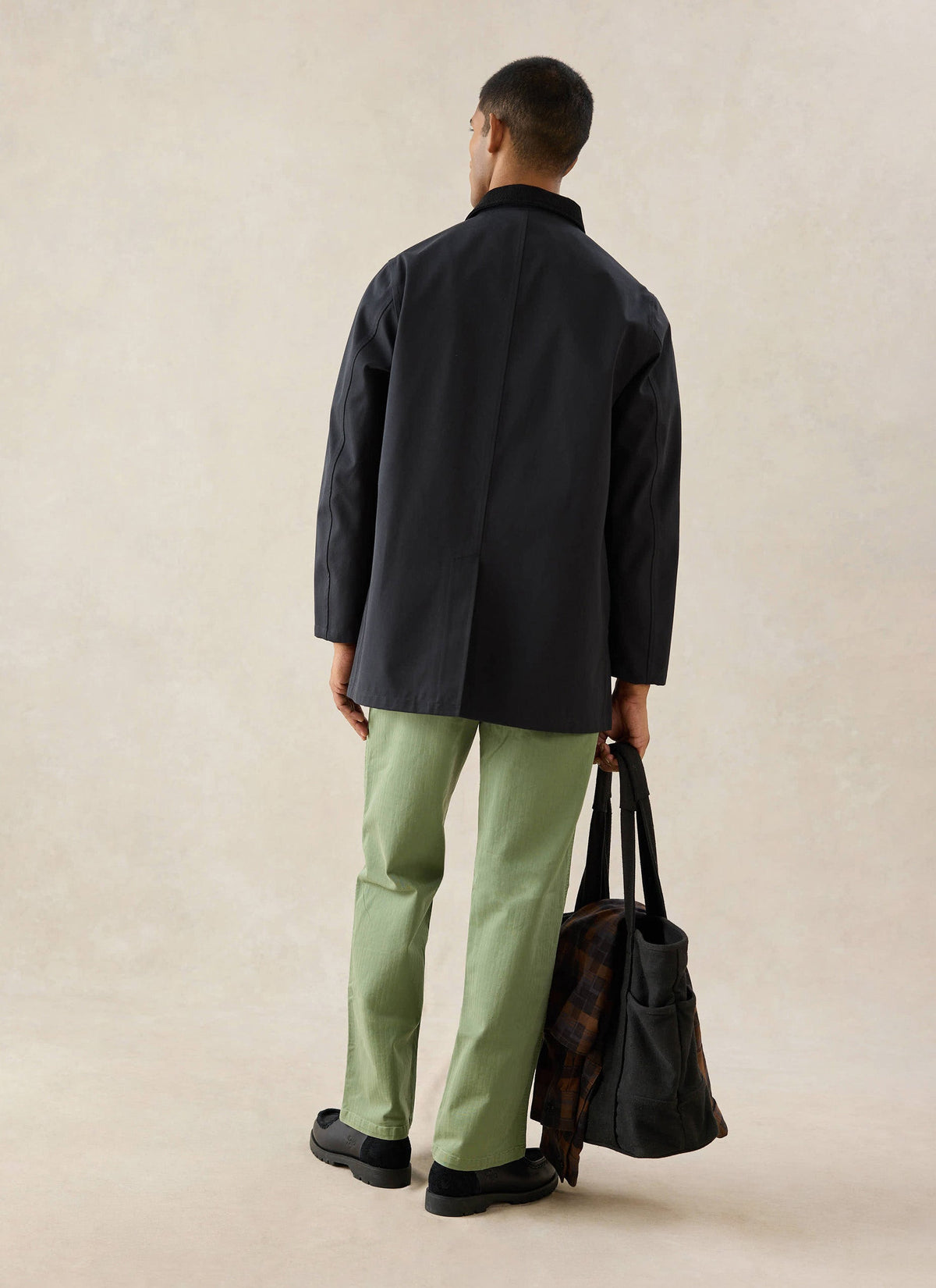 Men's Black Short Trench Coat - Sherlock - Waterproof | Percival