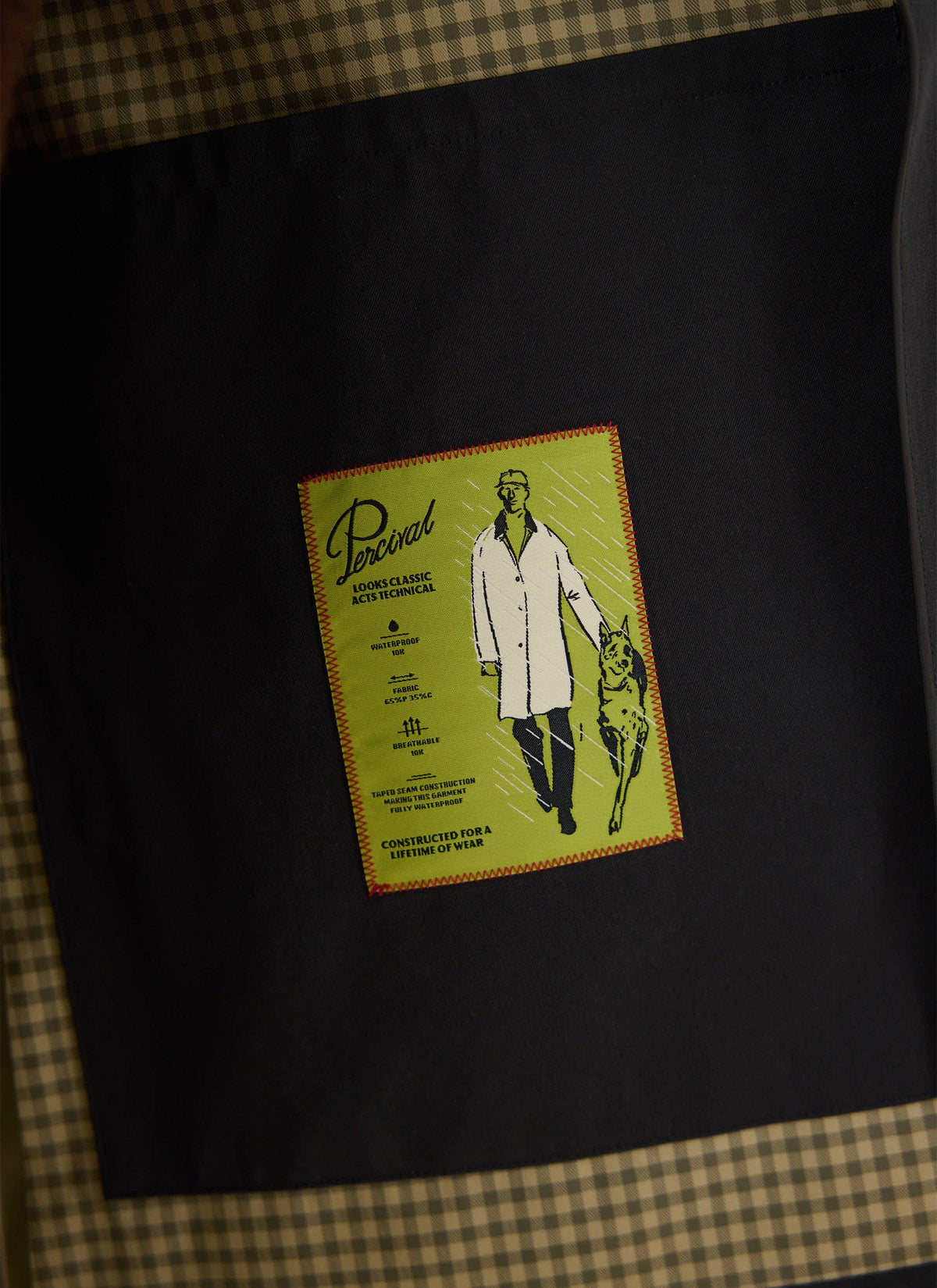Men's Black Short Trench Coat - Sherlock - Waterproof | Percival