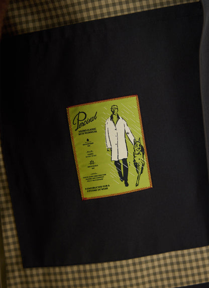 Men's Black Short Trench Coat - Sherlock - Waterproof | Percival