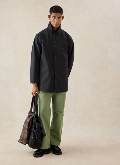 Men's Black Short Trench Coat - Sherlock - Waterproof | Percival