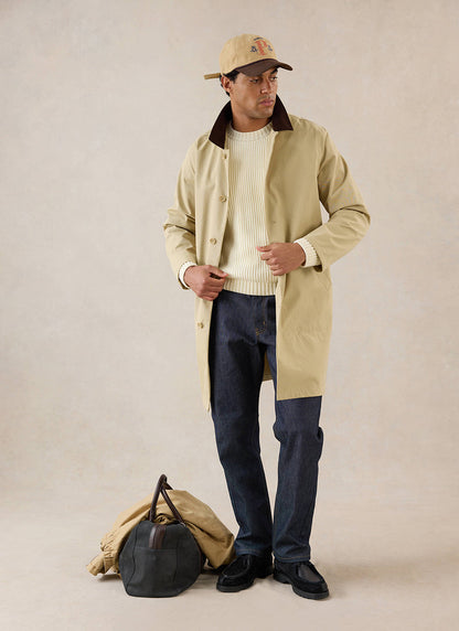 Men's Long Trench Coat - Wilson - Waterproof - Tan | Percival