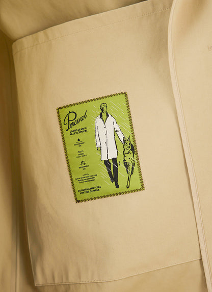 Men's Long Trench Coat - Wilson - Waterproof - Tan | Percival