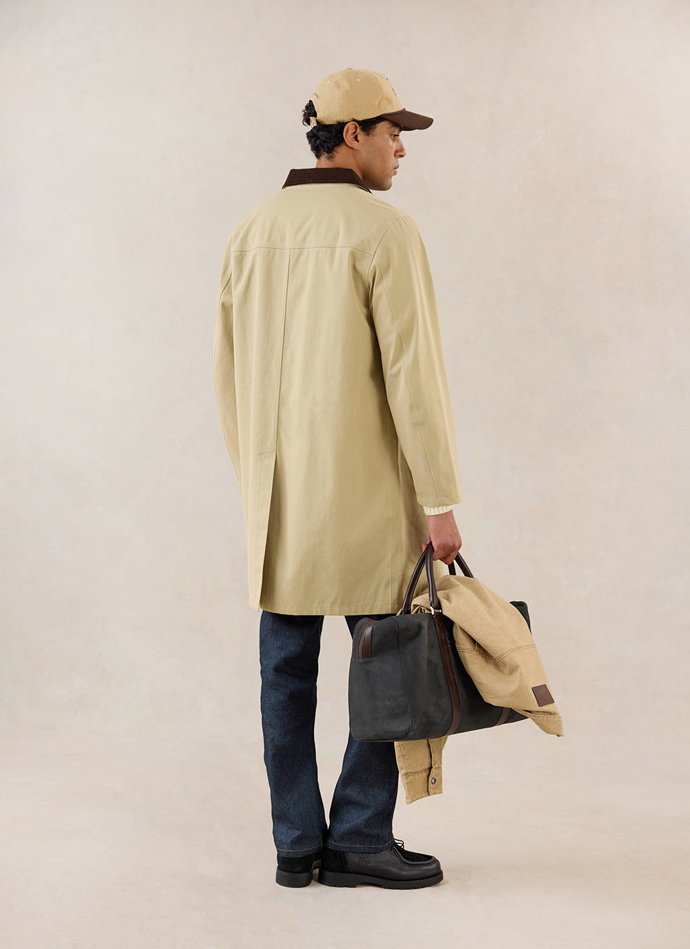 Men's Long Trench Coat - Wilson - Waterproof - Tan | Percival
