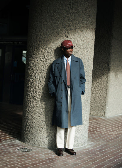 Men's Mac Trench Coat - Limited Edition Percival x Front Office - Navy | Percival