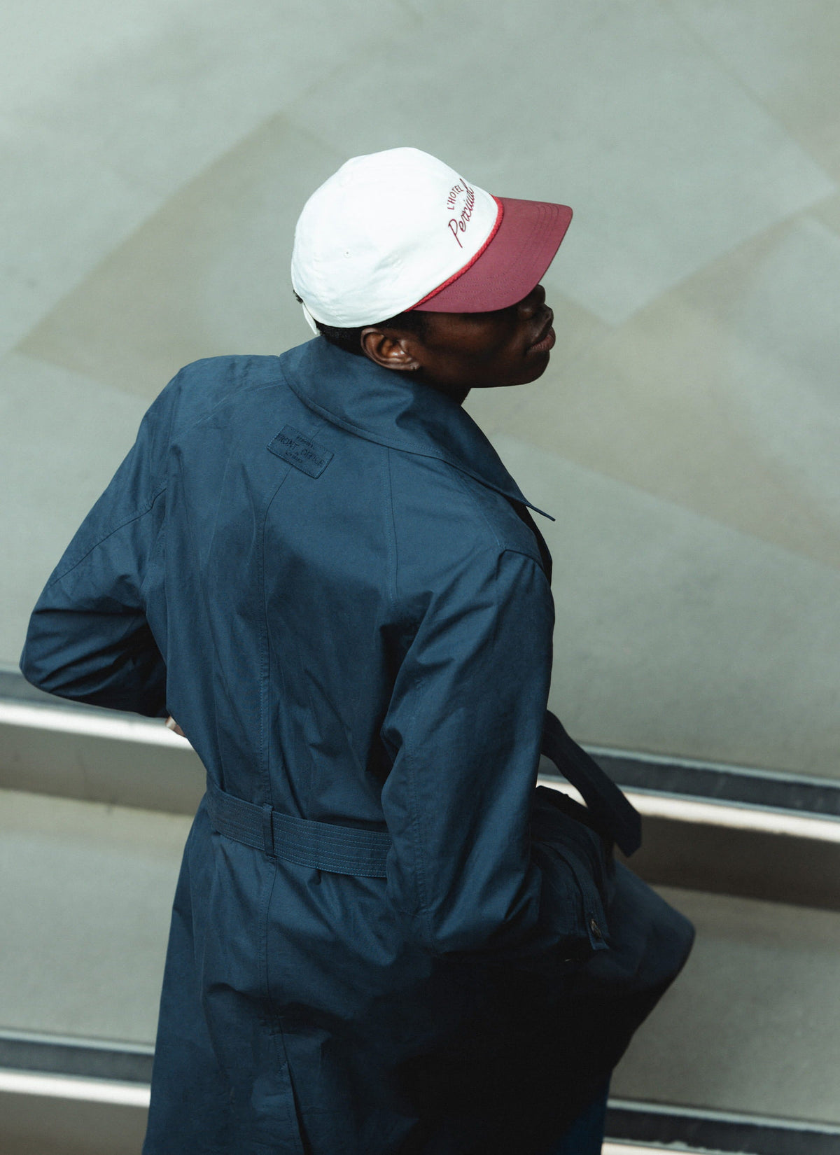 Men's Mac Trench Coat - Limited Edition Percival x Front Office - Navy | Percival