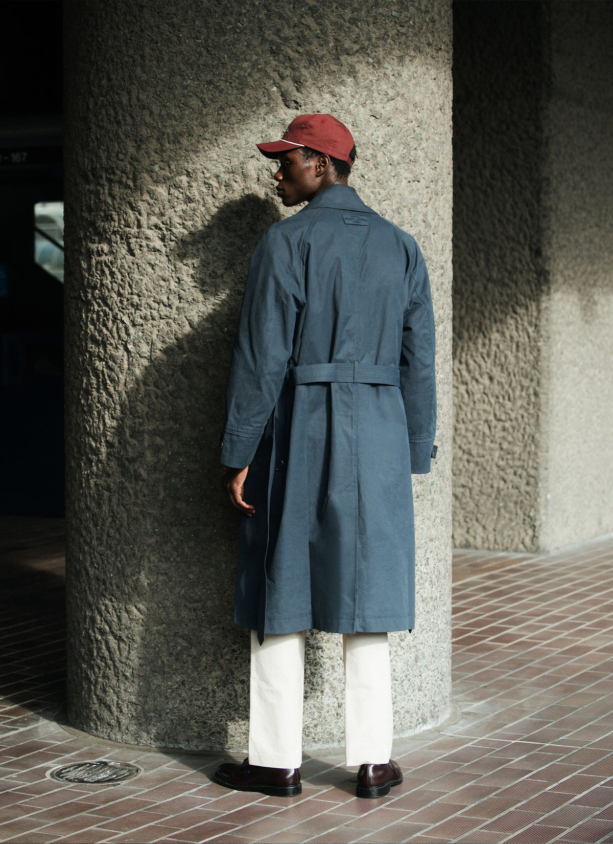 Men's Mac Trench Coat - Limited Edition Percival x Front Office - Navy | Percival