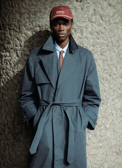 Men's Mac Trench Coat - Limited Edition Percival x Front Office - Navy | Percival