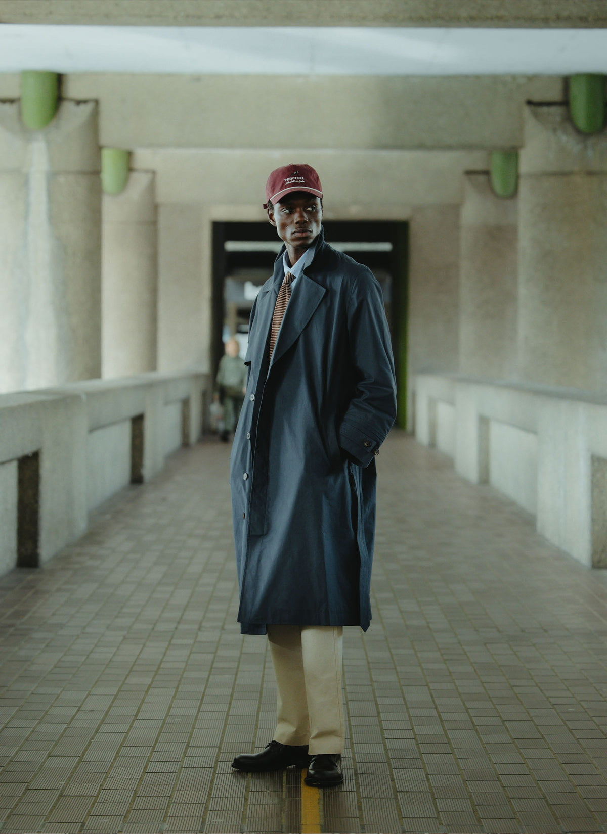 Men's Mac Trench Coat - Limited Edition Percival x Front Office - Navy | Percival