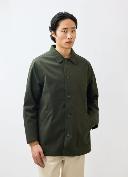 Men's Sherlock Short Trench Coat - Waterproof - Forest Green | Percival