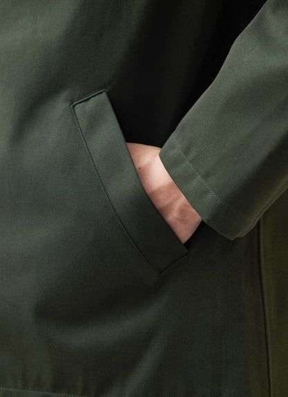 Men's Sherlock Short Trench Coat - Waterproof - Forest Green | Percival