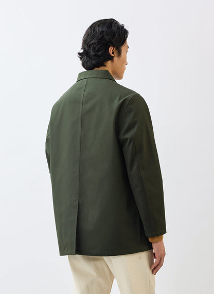 Men's Sherlock Short Trench Coat - Waterproof - Forest Green | Percival