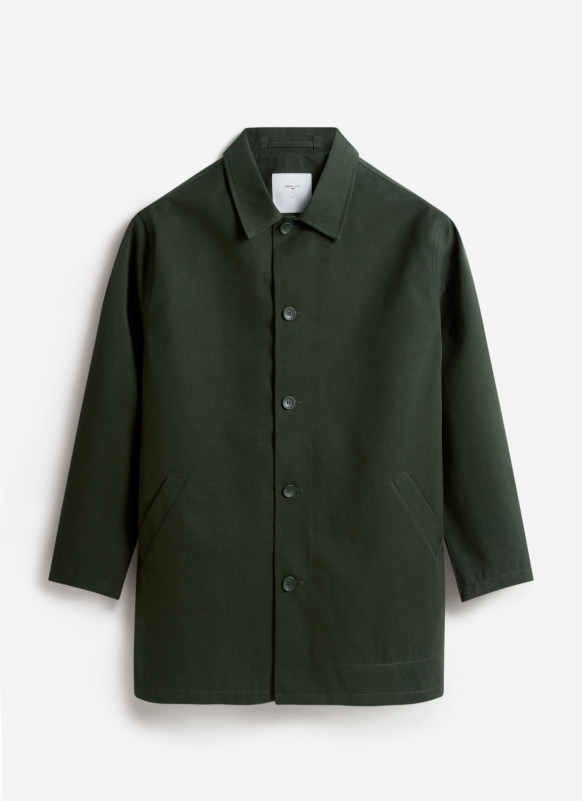Men's Sherlock Short Trench Coat - Waterproof - Forest Green | Percival