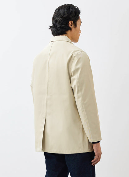 Men's Sherlock Short Trench Coat - Waterproof - Cream | Percival