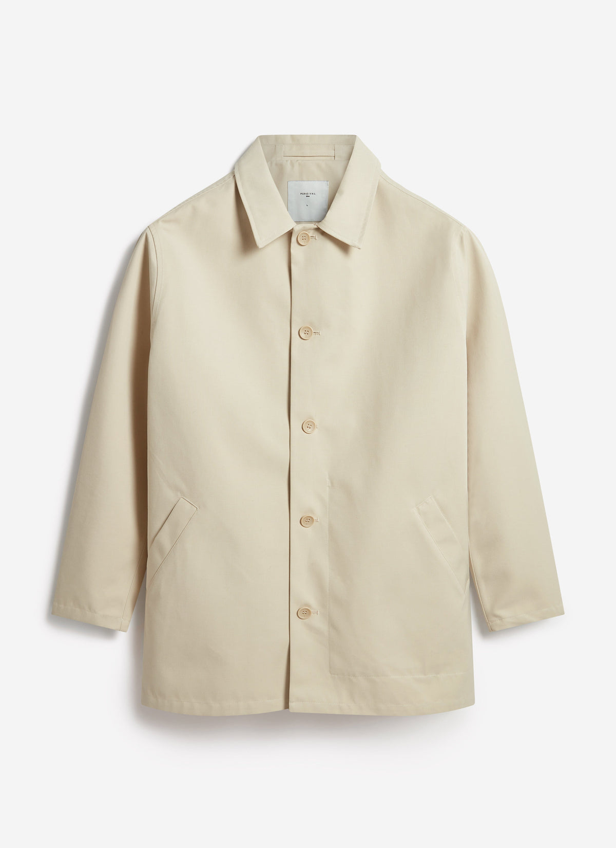 Men's Sherlock Short Trench Coat - Waterproof - Cream | Percival