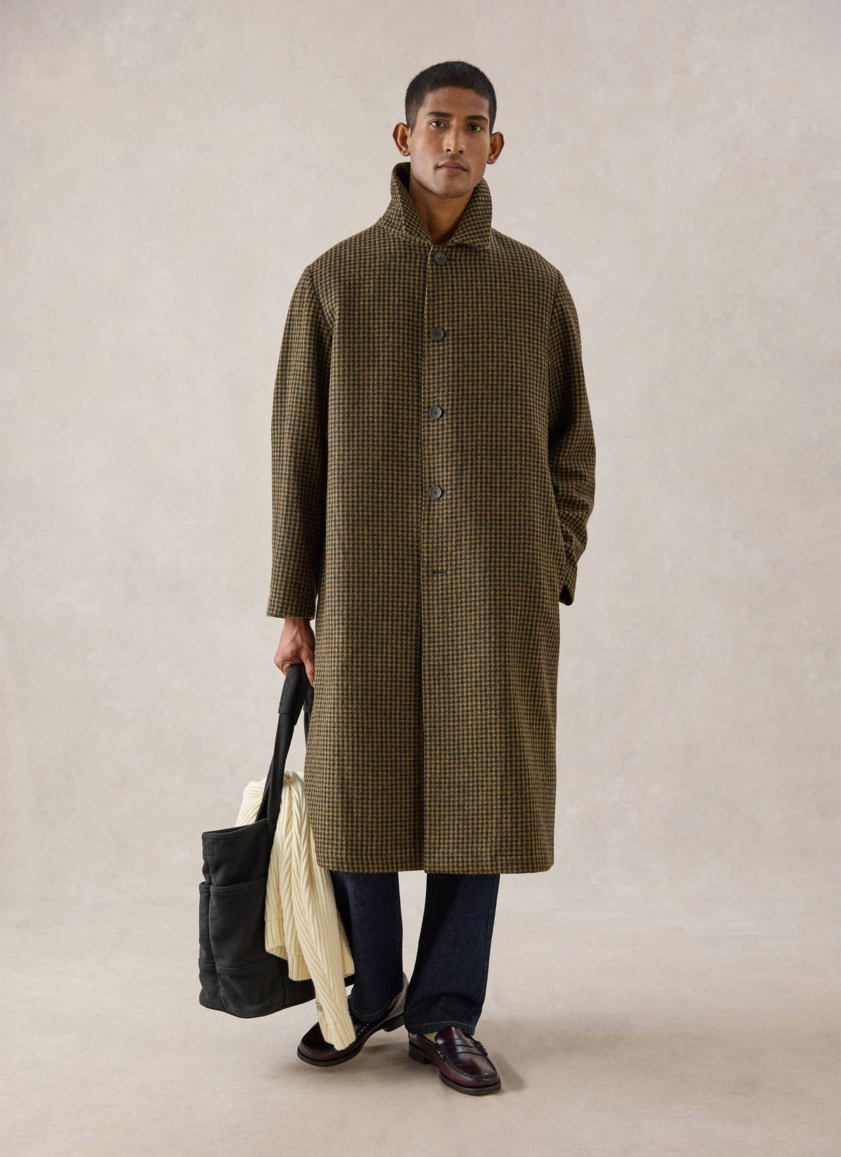 Men's Wool Minnesota Overcoat - Watcher Check | Percival