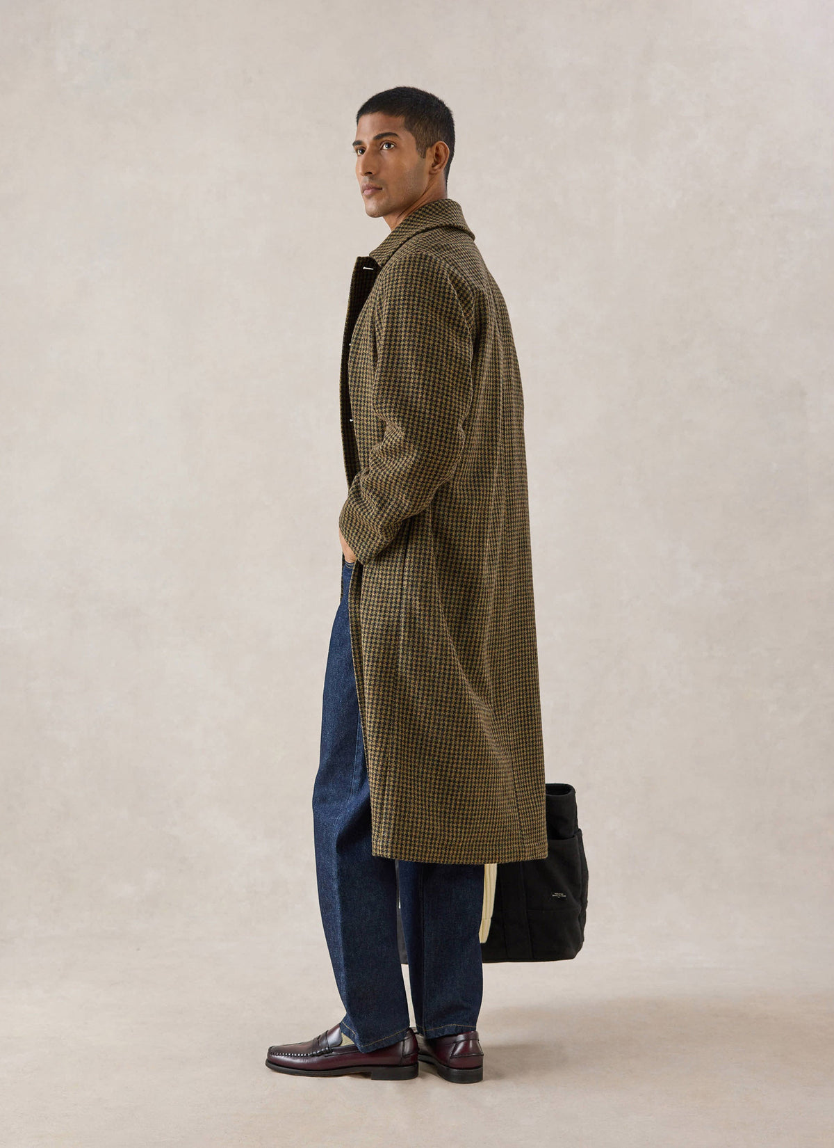 Men's Wool Minnesota Overcoat - Watcher Check | Percival
