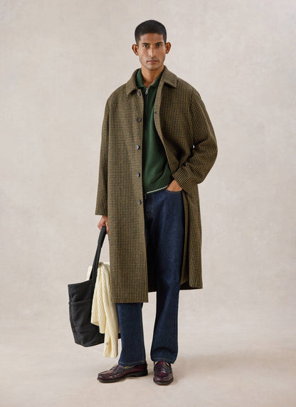 Men's Wool Minnesota Overcoat - Watcher Check | Percival