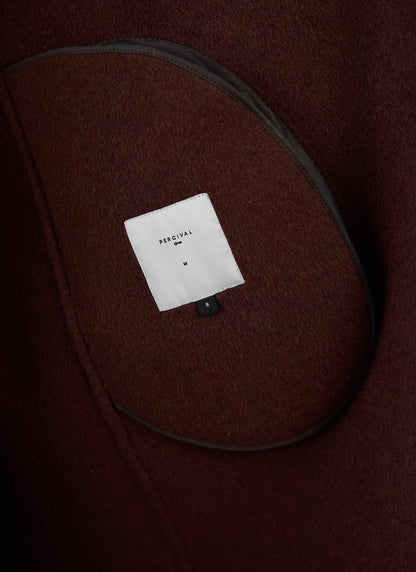 Men's Long Overcoat - Minnesota - Brown Fleck Twill | Percival