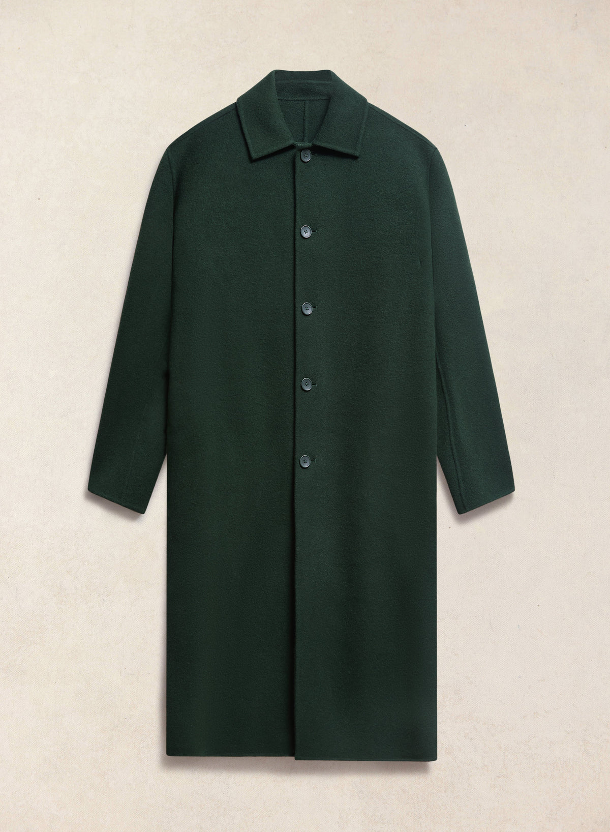 Men's Wool Minnesota Overcoat - Forest Green | Percival