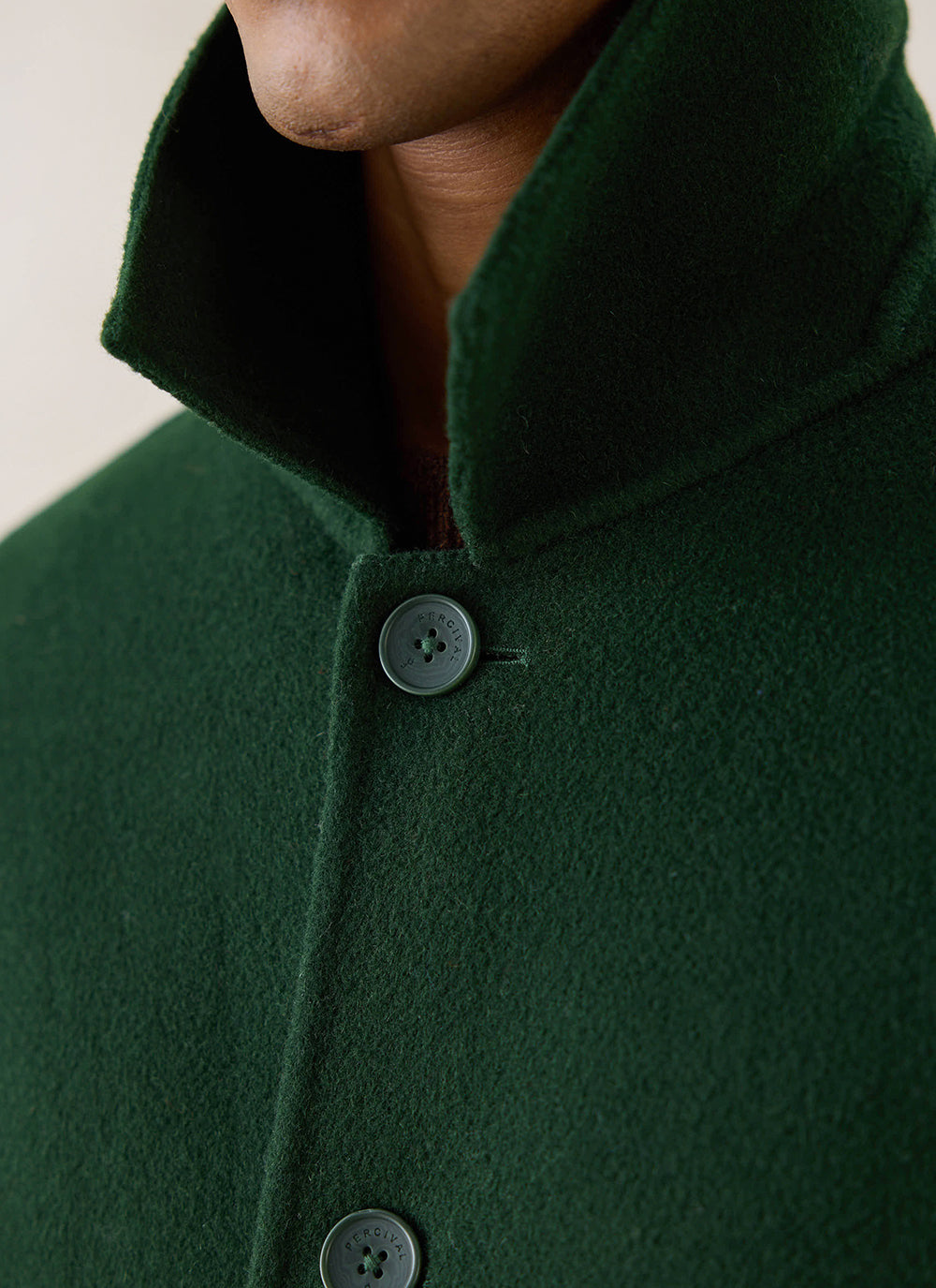 Men's Wool Minnesota Overcoat - Forest Green | Percival