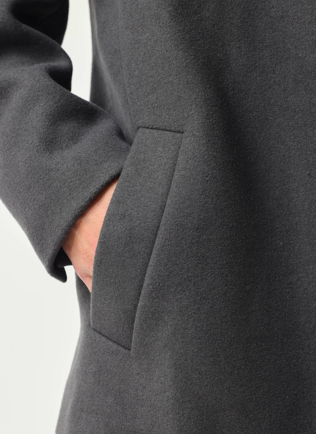 Peacoat - Melton Wool - Charcoal Grey | Percival