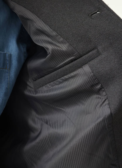 Peacoat - Melton Wool - Charcoal Grey | Percival
