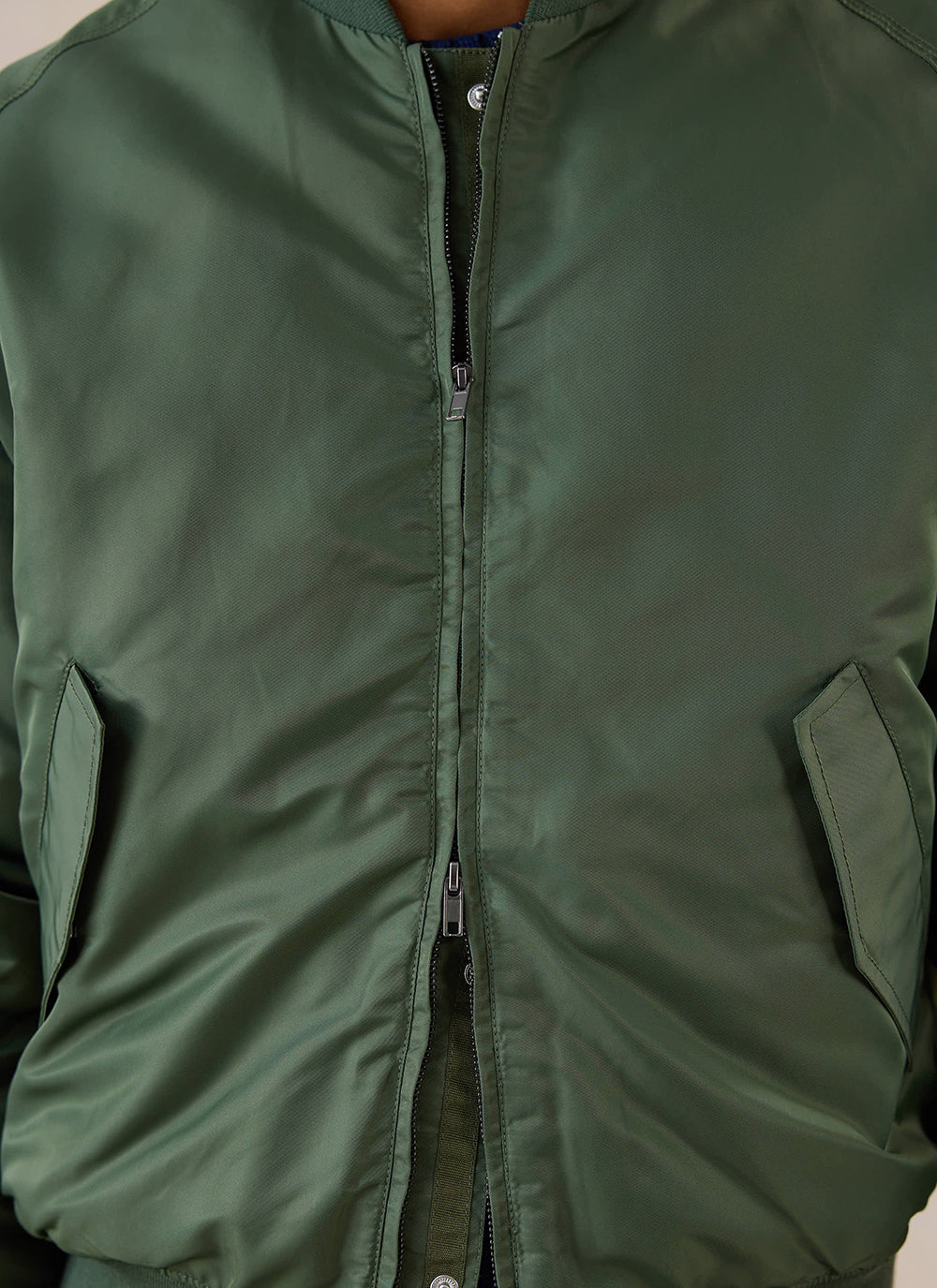 Men's Bomber Jacket - Nylon - Forest Green | Percival