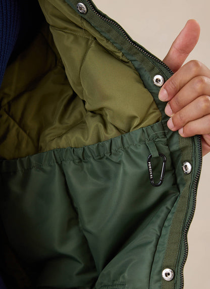 Men's Bomber Jacket - Nylon - Forest Green | Percival
