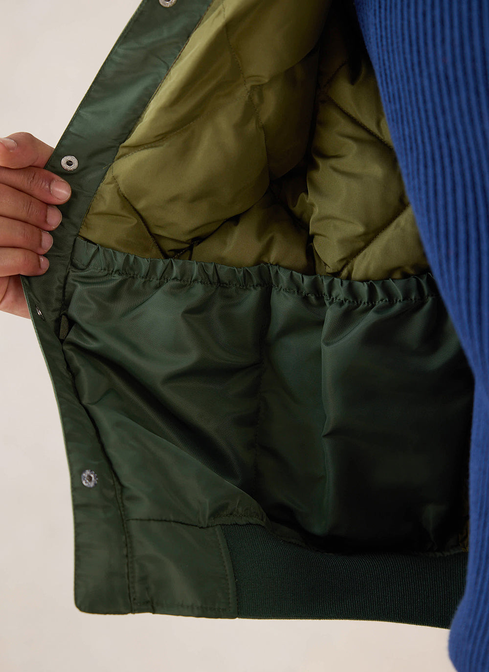 Men's Bomber Jacket - Nylon - Forest Green | Percival