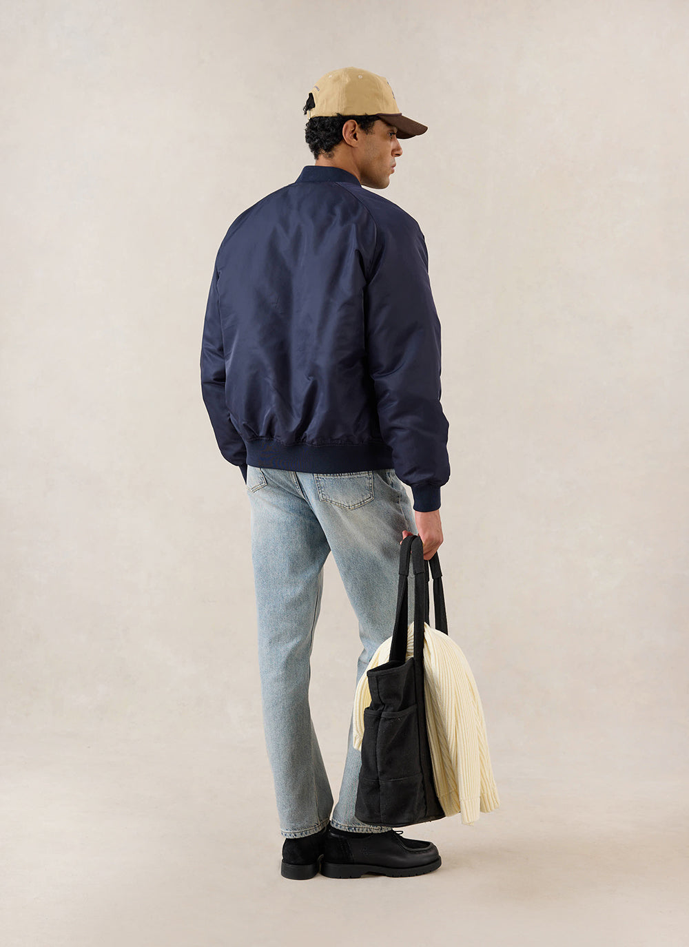 Men's Bomber Jacket - Nylon - Midnight Blue | Percival