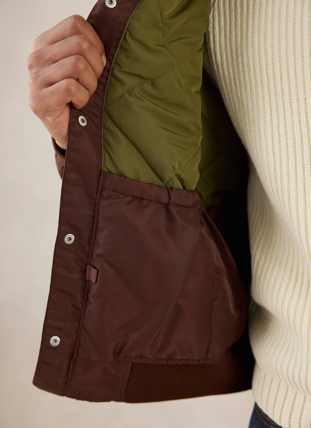 Men's Bomber Jacket - Nylon - Espresso Brown | Percival