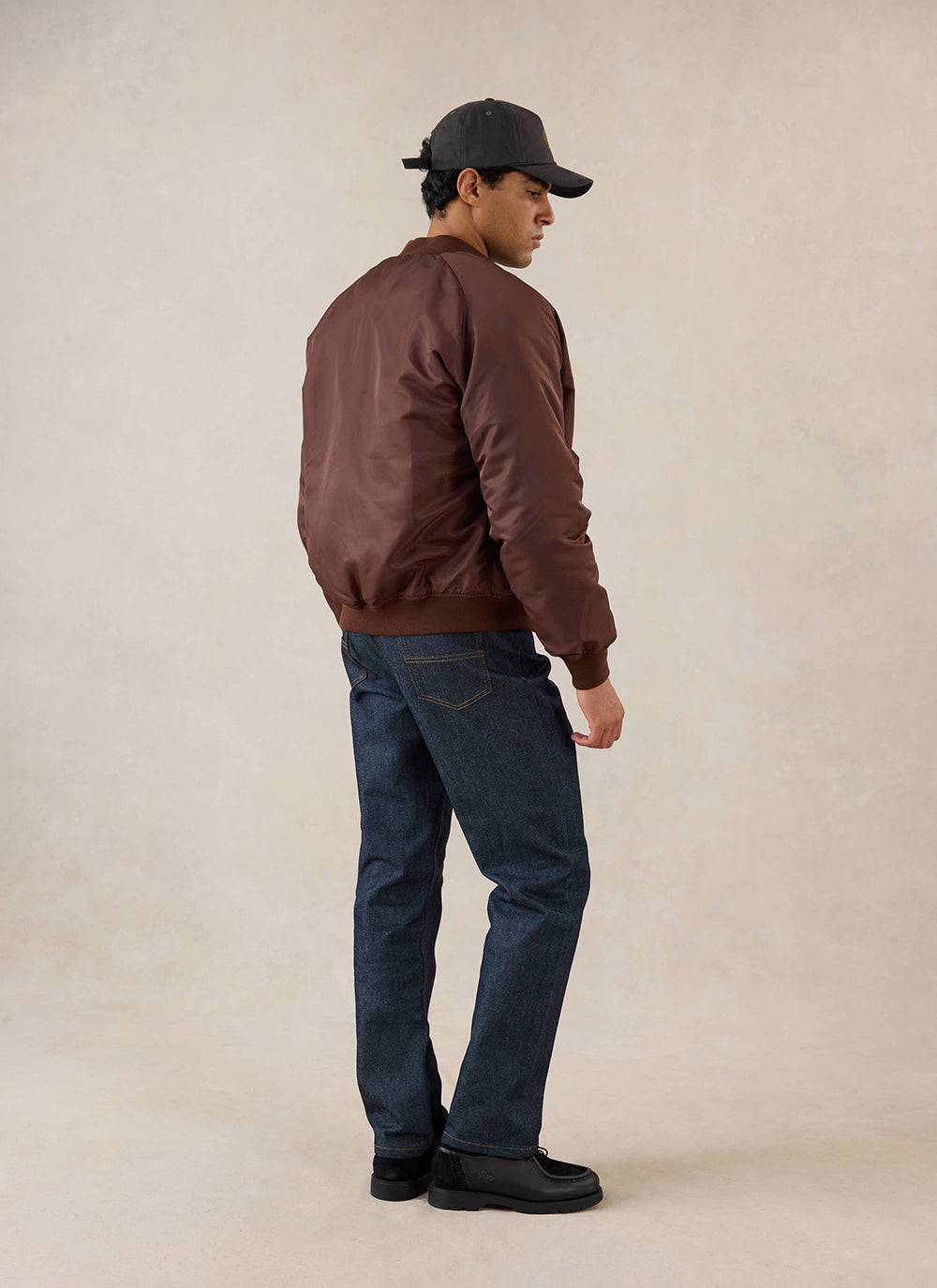 Men's Bomber Jacket - Nylon - Espresso Brown | Percival