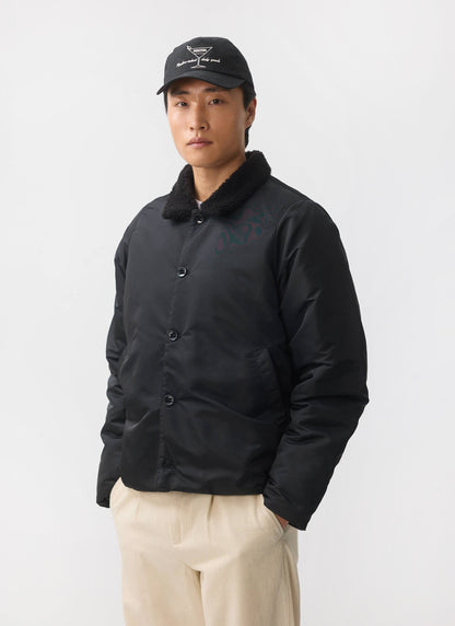 Doppio Bomber Jacket - Nylon - Black | Percival