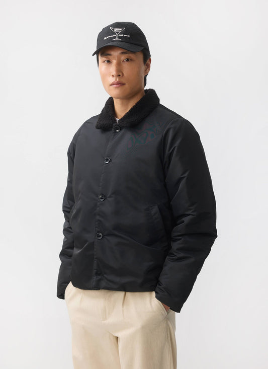 Doppio Bomber Jacket - Nylon - Black | Percival